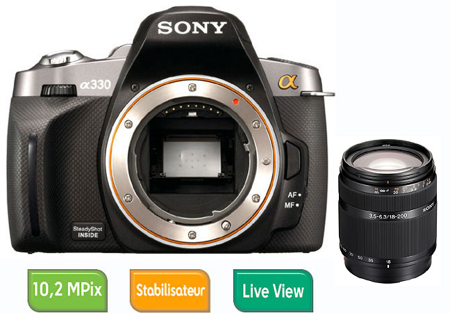 Sony Alpha A330 + Obj. Sony DT 18 - 200 mm f/3.5 - 6.3