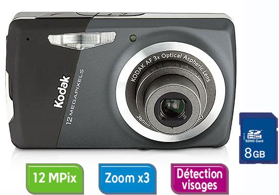 Kodak EasyShare M530 Noir + SDHC 8 Go