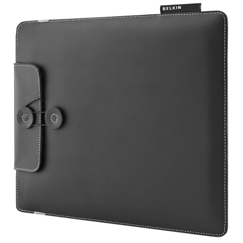 Compartiment pour iPad, pochette en similicuir, prot�ge l'�cran, fermeture 