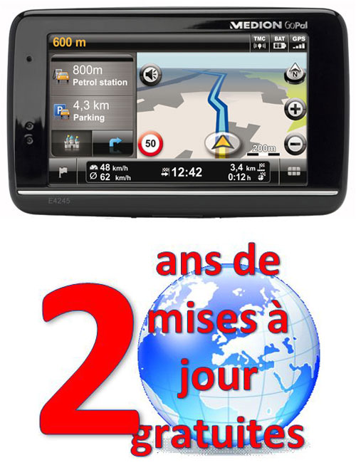 R�cepteur GPS SiRFStar III avec SiRFInstantFix II, processeur � 400 MHz, �c