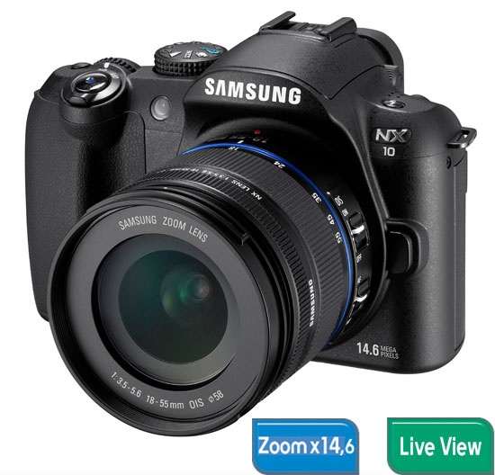 Samsung NX10 + Obj. Samsung EX-S 18 - 55 mm f/3.5 - 5.6