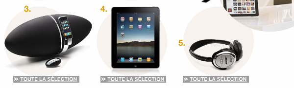 L'homme moderne aime le design et la qualité : dock Bowers&Wilkins, iPad, casque Bose