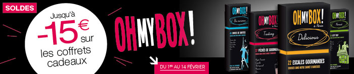 Jusqu'à -15&euro; sur les coffrets cadeaux OH MY BOX !