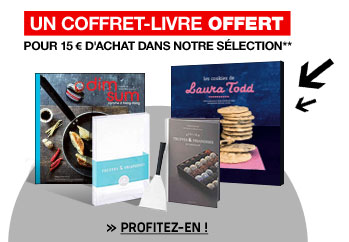 1 coffret livre cuisine offert pour 2 titres achetés